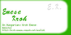 emese kroh business card